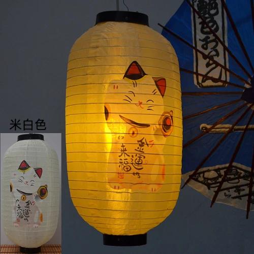 Водонепроницаемые фонарики Lucky Cat в японском стиле Саке Изакая Суши Ламиан Лапша Кухня Ресторан Реклама Праздник Декоративный