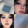Gemstone Crushed Diamond Ice Blue ~ Low-Saturation Silver Blue Wet-Look Glitter Eyeshadow Single Color with a Cool Fragmented High-End Feel