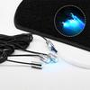4 шт. Светодиодные коврики для пола автомобиля Starlight LED RGB с управлением через приложение, моющиеся, со светодиодами из оптоволокна, универсальное автомобильное украшение, атмосфера