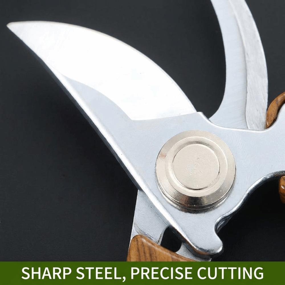 Wood Grain Pruning Shears Heavy Duty Hand Pruner Gardening Tools Garden Pruner Garden