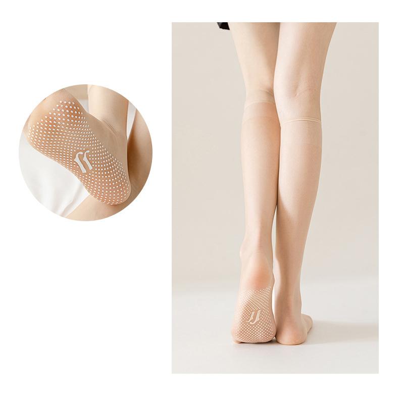 Women Ultra-thin Nylon Stockings Long Knee-length Stockings for Women Mid-calf Stockings Non-slip Ultra-thin Anti-snagging Stockings