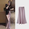 High-Waist Satin Fishtail Skirt – Spring/Summer 2025 Collection