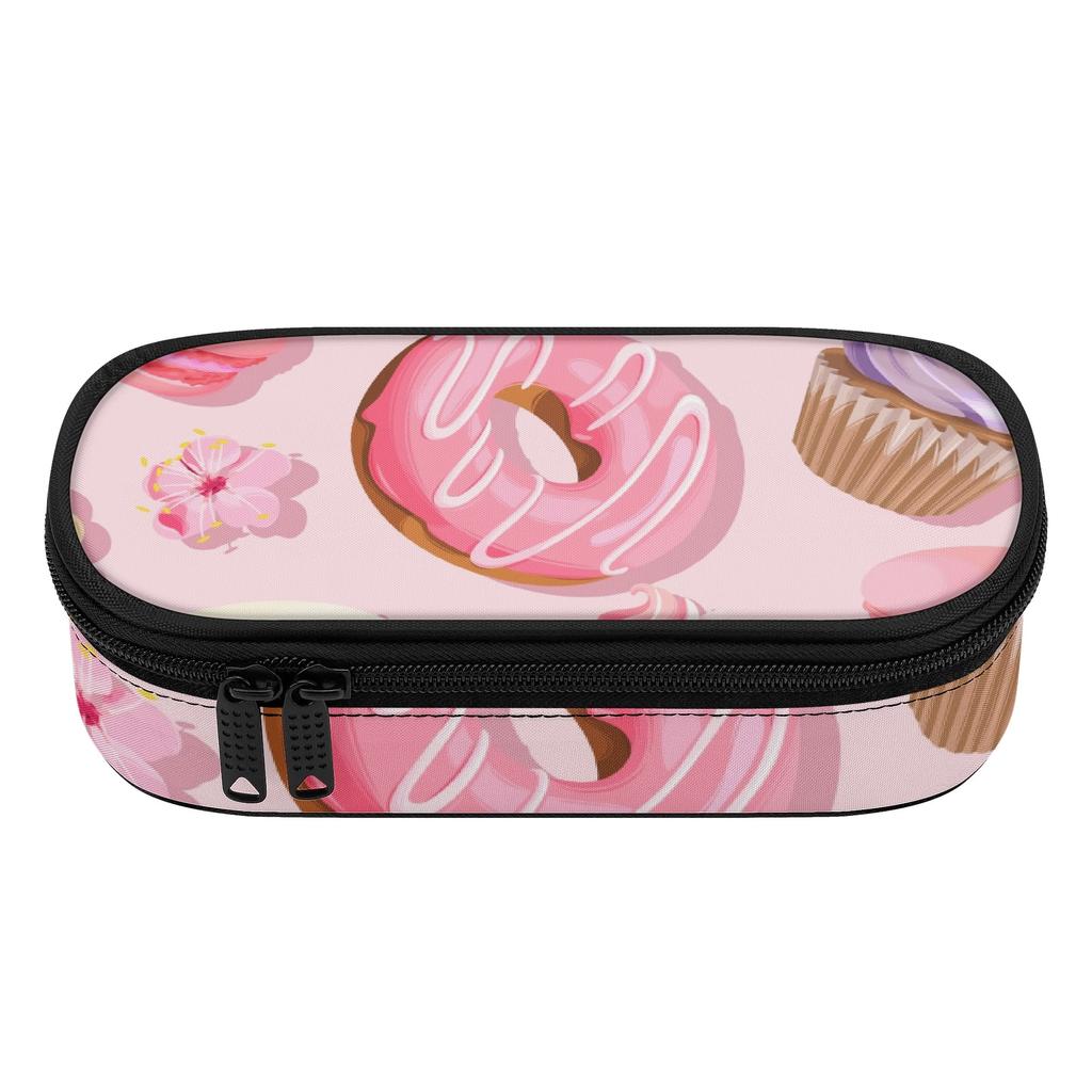 Pencil Bag Spacious Storage Easy Open Zipper 300D Polyester with Spacious Main Pocket Mesh Layer and Pen Slot Divider for Students