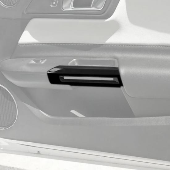 Fit For 2015-2025 Ford Mustang Gloss Black Inner Door Armrest Handle Cover Trim