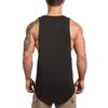 6689 Blank Mesh Slim Fitness Vest Men's European and American Arc Hem Sports GYM Bottoming Breathable Quick-drying Shoulder 6689
