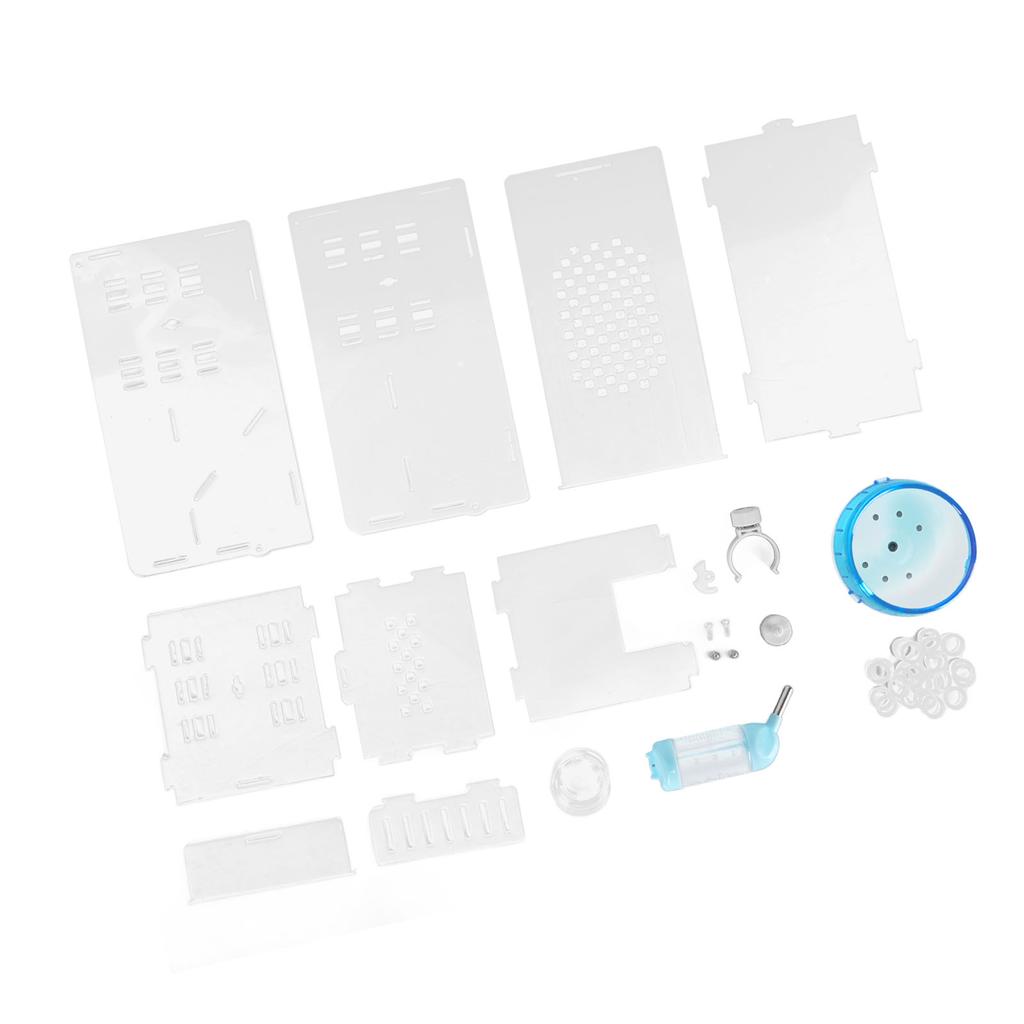 Прозрачная клетка для хомяка из акрила с бесшумным колесом для упражнений, клетка для маленьких животных для хомяка