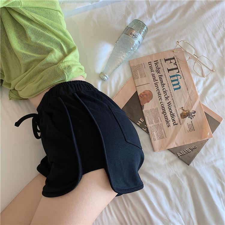 Спортивные шорты женские летние корейские версии свободные с высокой талией повседневные домашние пижамные штаны широкие шорты для ношения на улице
