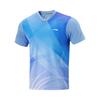 Li Ning Table Tennis Series Sport Casual Minimalist Color Block Short Sleeve T-Shirt Unisex Tops Sky-Blue AAYV071-3