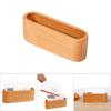 1Pc Creative Wooden Business Card Holder Case Storage Box Organizer Office Desktop Ornaments