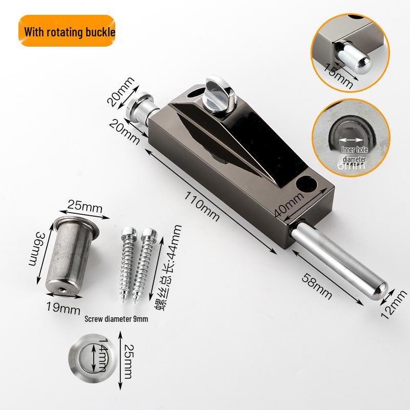 Защелка-замок для пола из алюминиевого сплава и вращающейся деревянной двери