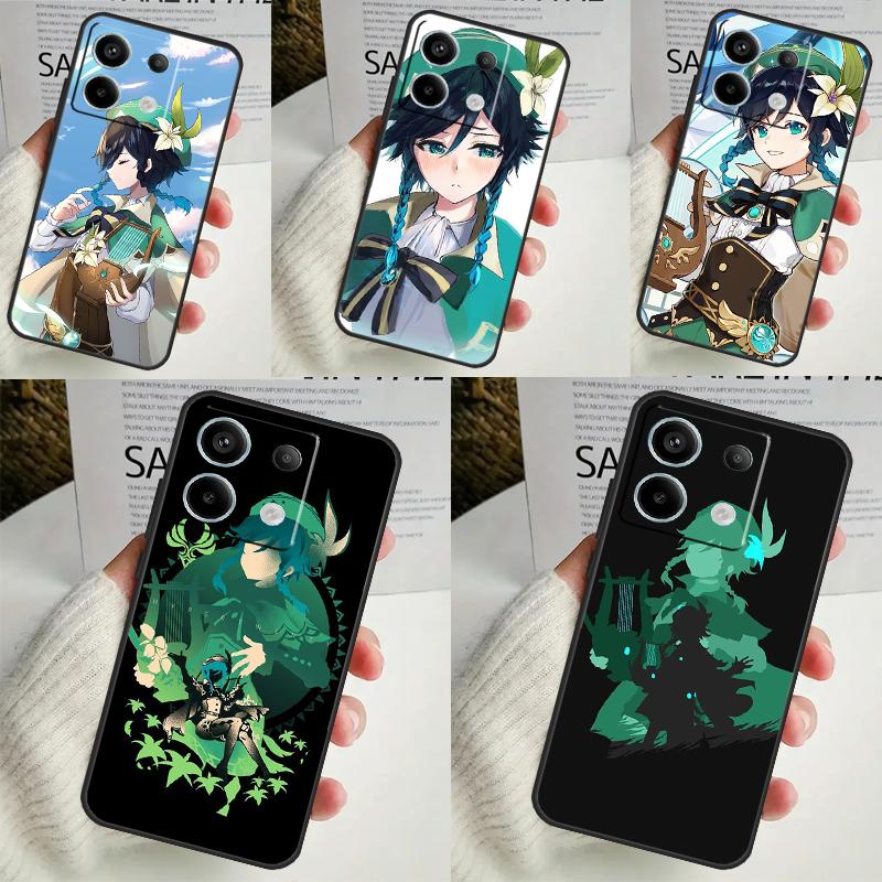 Чехол Genshin Impact Venti для Xiaomi Redmi 12 13C 12C 10C 9C Redmi Note 13 9 10 11 12 Pro 9S 10S 11S 12S Чехол