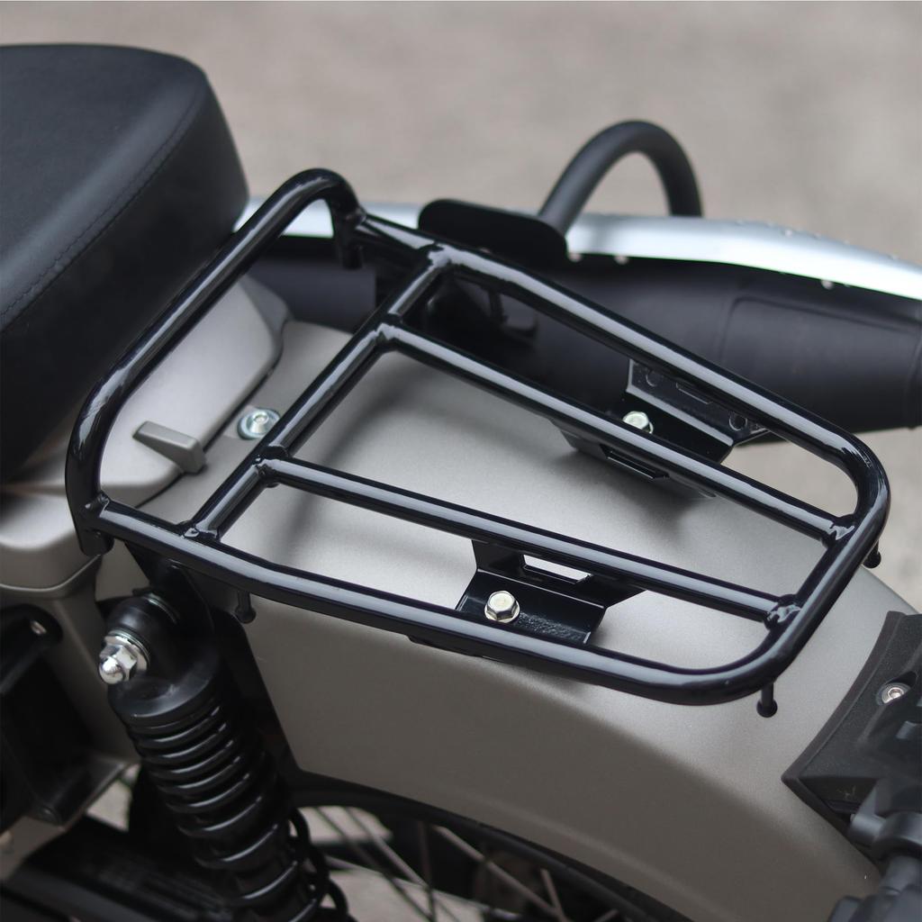 yoothi Rear Carrier Top Case Rack for Honda CT125 Hunter Cub (JA55/JA65) Alloy Steel Gloss Black