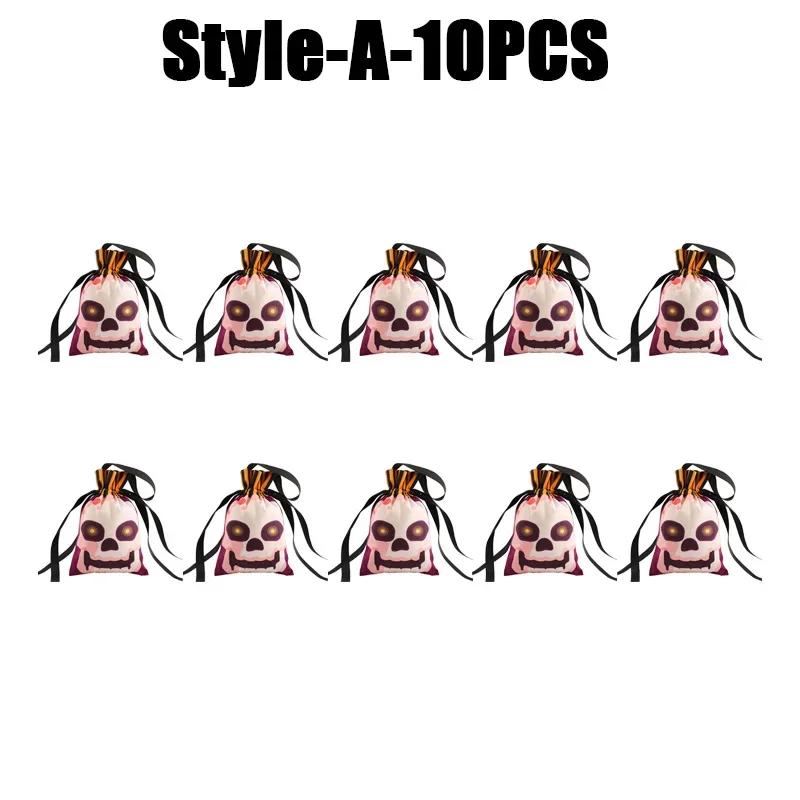 Большие пакеты для конфет на Хэллоуин, мешочки для закусок с тыквенной завязкой, маленькие сувениры для угощения детей, школьные принадлежности для вечеринки в классе