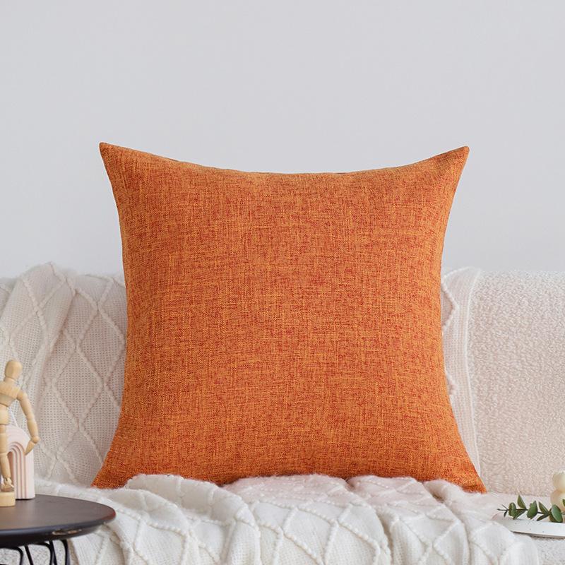 Плотный Лен Однотонная Наволочка для Подушки Дивана Подушка Гостиная Подушка для Спины Автомобиль Отель Поясничная Подушка