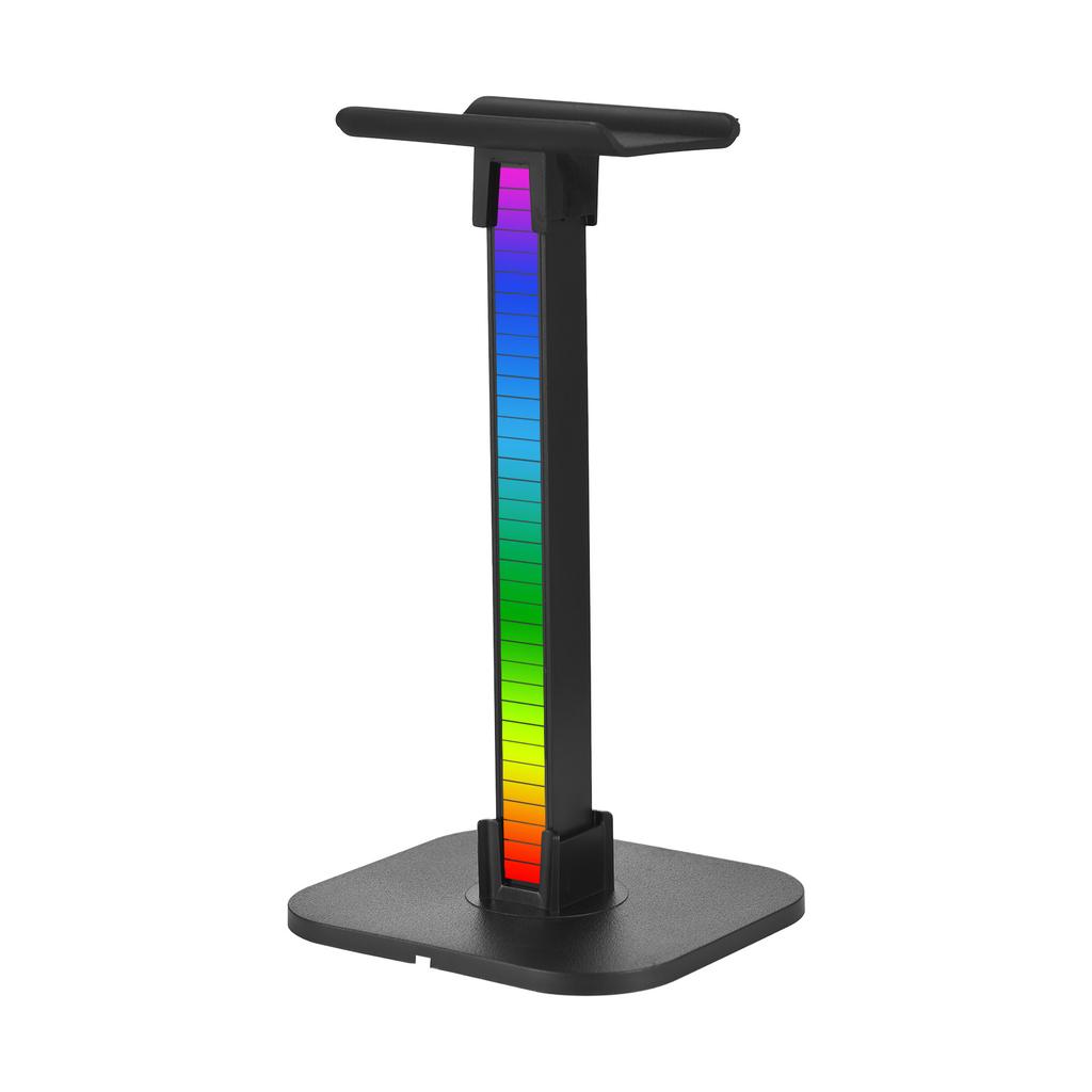 Headphone Stand RGB Light for Desk PC Gaming Headset Bottom Anti-slip with Type-C Ports