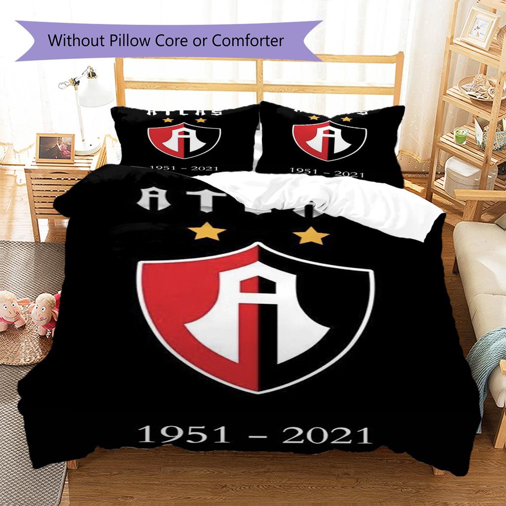 Atlas FC Pattern Bedding Set Quilt Cover Pillowcase Home Decor Gift (1 * duvet cover + 2 * pillowcase, without core)