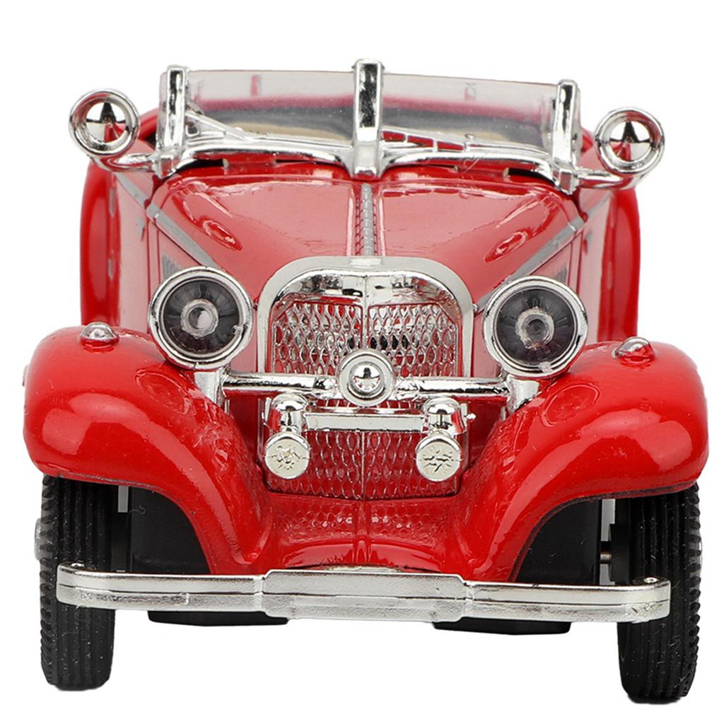 Vintage Child Kid High Simulation Sound Light Pull Back Car Toy Alloy Vehicle (Red)