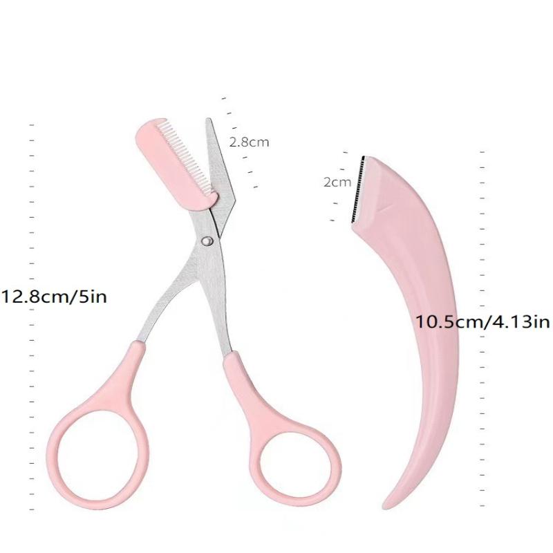 Набор из 3 предметов для стрижки бровей Изогнутые ножницы для бровей С инструментами для ухода Создание идеальных бровей