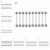 10 шт. нержавеющая сталь шарик язык пупок сосок штанга кольца стержни пирсинг тела
