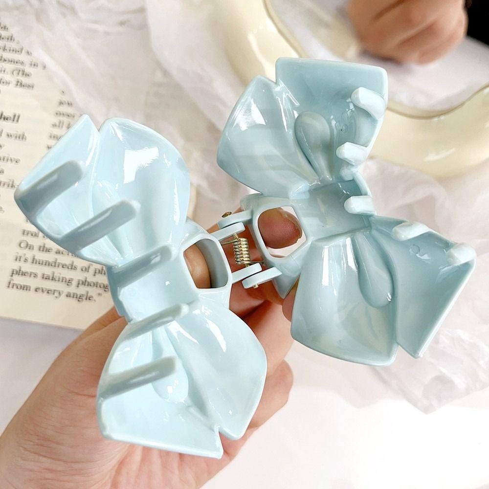 Jelly Color Bow Hair Clip Five-pointed Star Shark Clip Fashion Hairpin for Women Hair Accessories
