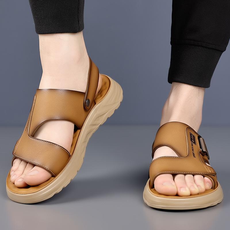 Летняя мужская удобная обувь на мягкой подошве, повседневная пляжная обувь, брендовая, модная и популярная, уличная, дышащая, нескользящая, сандалии-слипоны