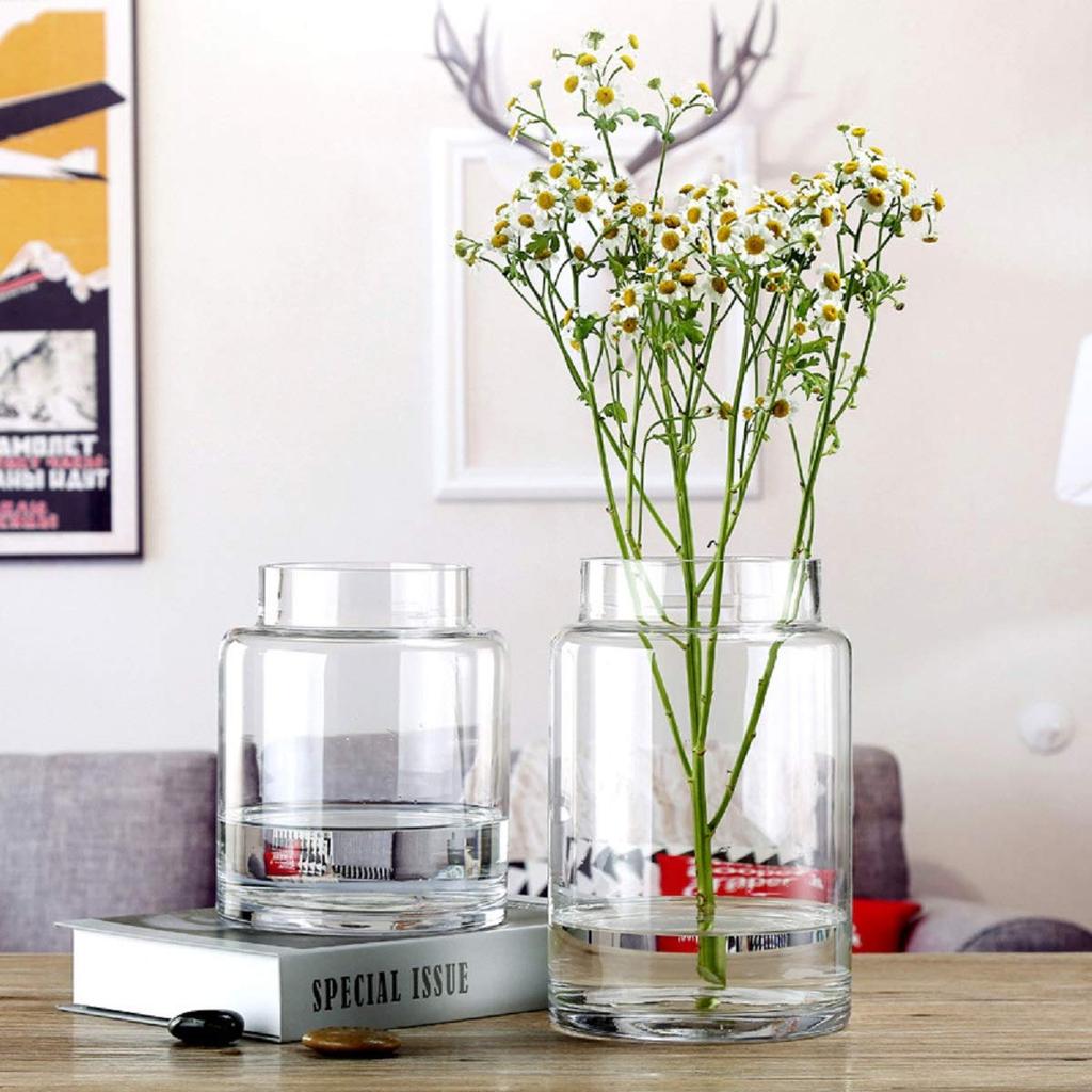 Glass Vase, Transparent, Large Vase, Flower Base, Glass Base, Glass Bottle, Arrangement, Interior, Hydroponics, Ikebana, Artificial Flowers, Stylish,