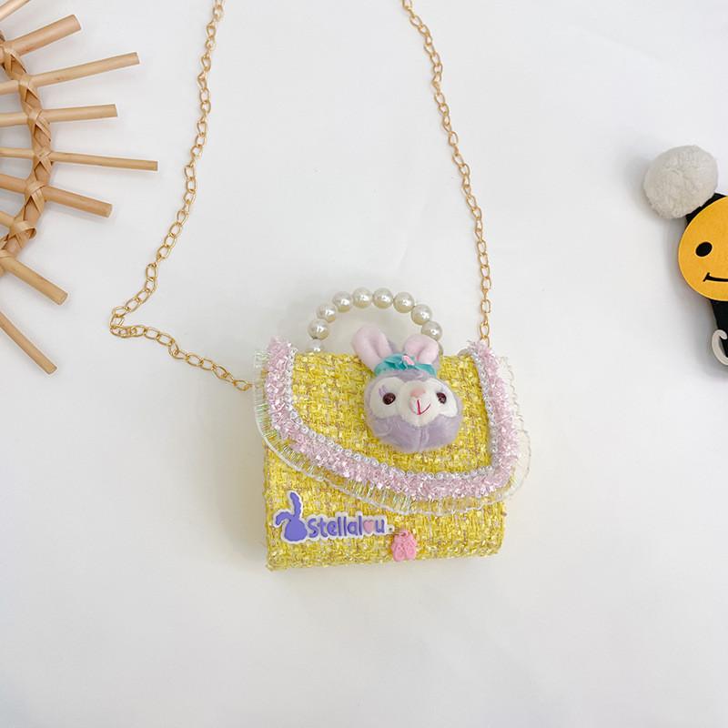 Kids Handheld Girls Shoulder Bag Cotton Linen Water Resistant Features Durable