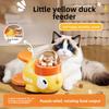 Interactive Push Type Dog and Cat Snack Dispenser Toy, Slow Food Puzzle Feeder, Duck Shaped, Promoting Healthy Eating and Intellectual Development