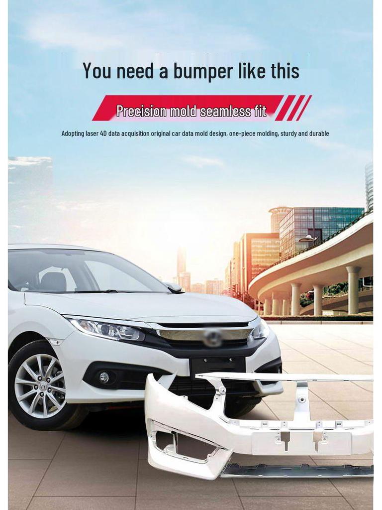 Совместим с передним и задним бамперами Honda Civic 2016-2018 годов выпуска.