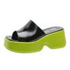 Fashion Summer Women's Slippers Fashion Platform Sandals Luxury Leather Casual Slippers High-heele Slippers for Women Open Toe Sandalias