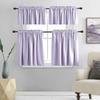 Light Purple Solid Color Sheer Curtain Panel Bedroom Kitchen Living Room Small Window Rod Hanging Blackout Valance