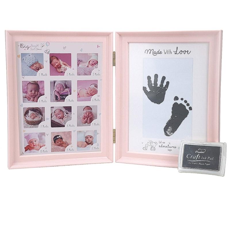 Foldable Picture Frame for Newborn Photo Frame Nursery Table Display Footprint Handprint Keepsake Frame House Decoration