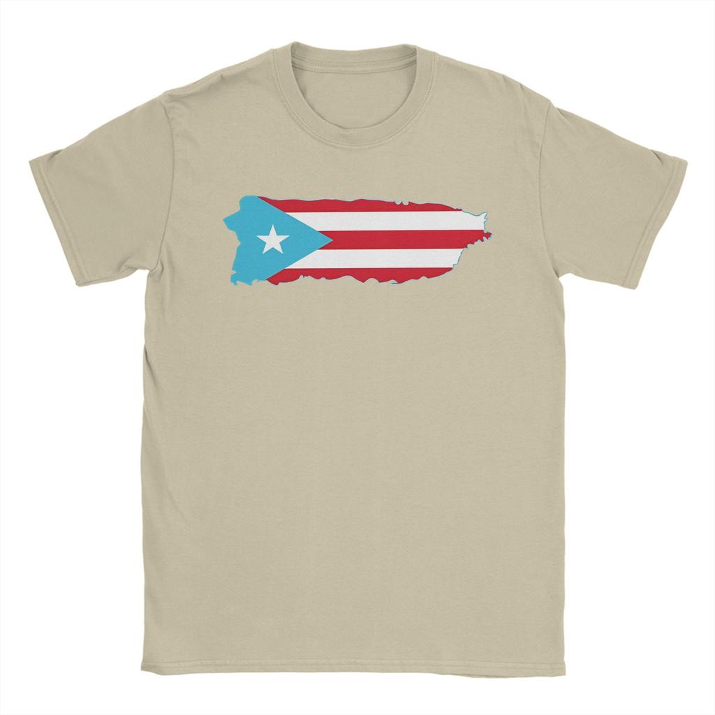Unisexs TShirts Puerto Rico Map Funny Cotton Tees Short Sleeve T Shirts Crew Neck Tops Adult