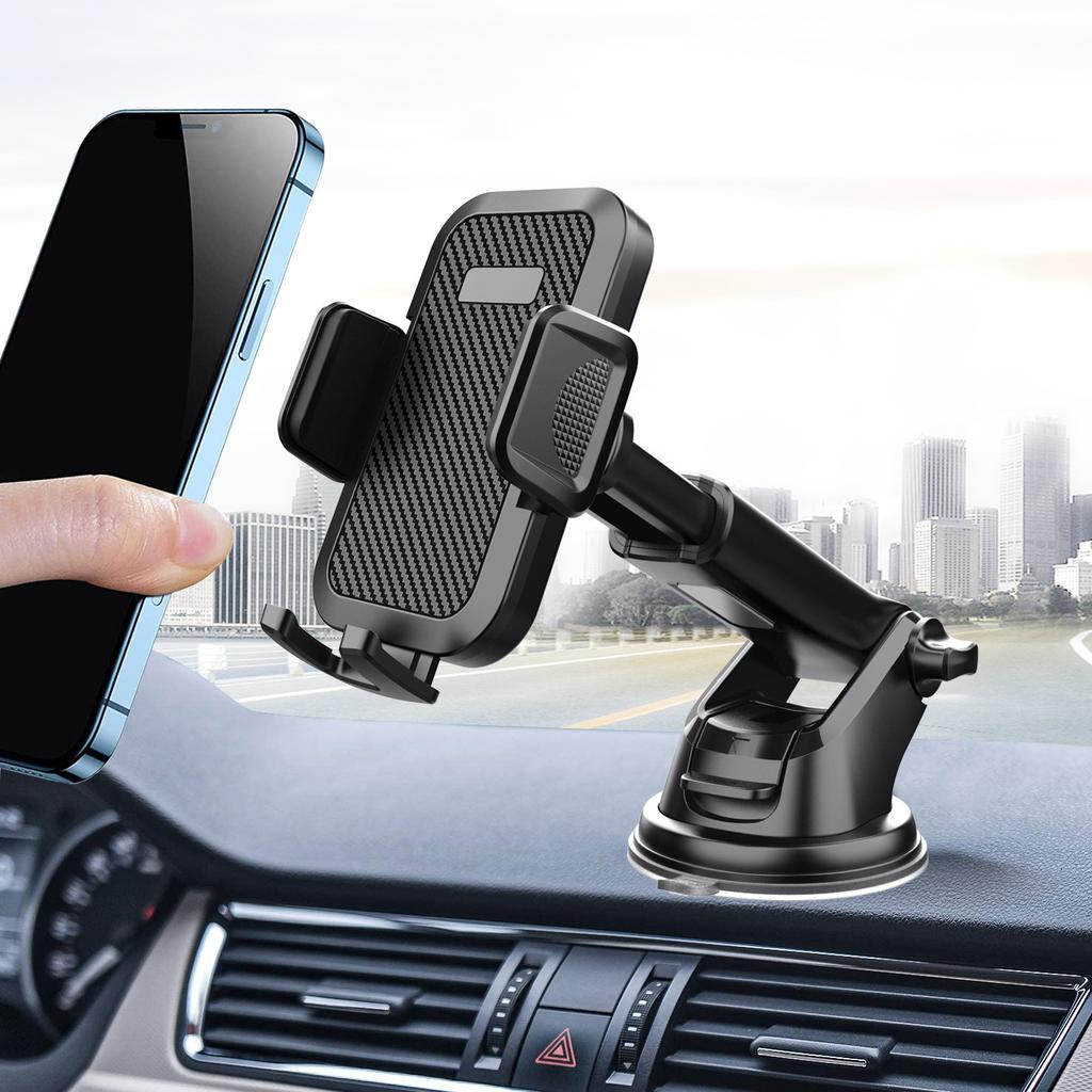 Multifunctional Car Phone Holder, Retractable Dashboard Windshield Suction Cup Mount, Universal Navigation Stand for All Smartphones