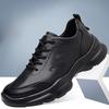 Spring New Shoes for Men Genuine Leather Casual Platform Shoes Leisure Sport Shoes Lightweight Lace-up Sneaker