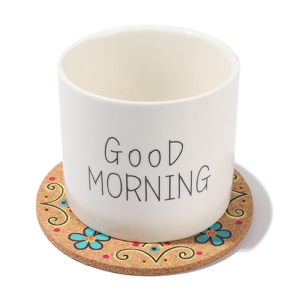 Non-slip Placemats Mug Holder Heat Resistant Wooden Cup Mat Anti-hot Heat Pad Cork Coasters