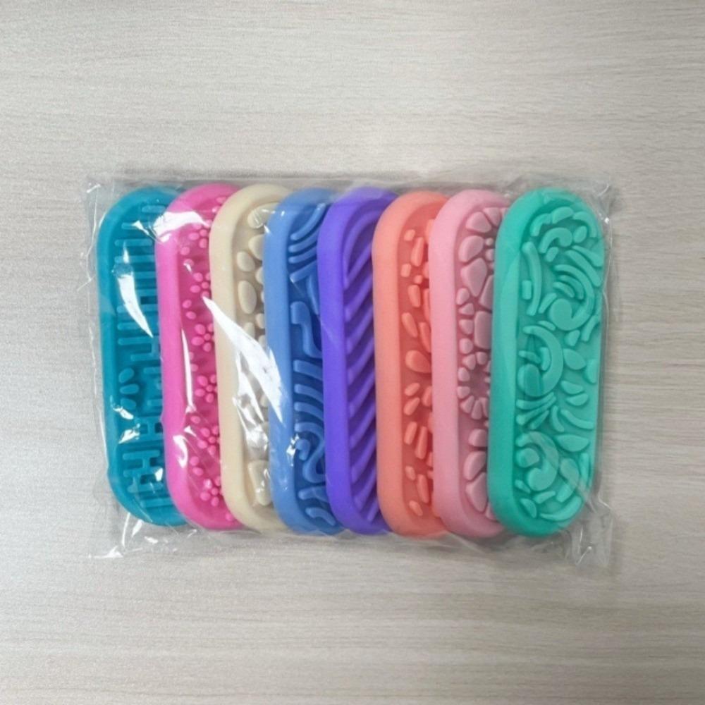 Portable Size Sensory Stone Toy Textured Surface Silicone Sensory Strip Office Workers