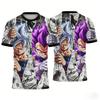 Футболки с принтом Аниме Dragon Ball Goku Vegeta Повседневные с коротким рукавом Мода для детей Уличная одежда Семейные matching наряды