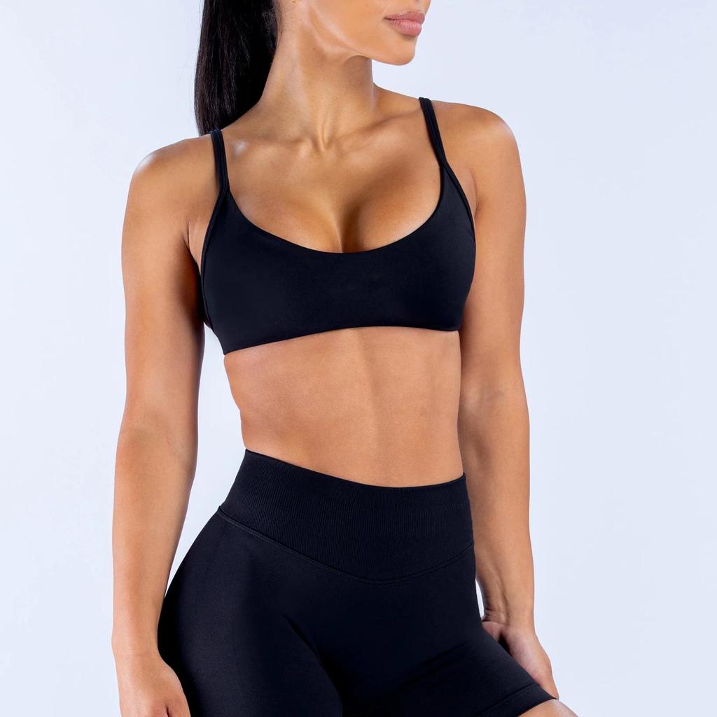 TK Летний спортивный бюстгальтер с открытой спиной, U-образным вырезом, быстросохнущий, на тонких бретелях