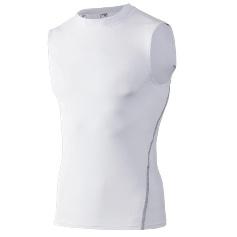 Мужская спортивная футболка без рукавов для бега, баскетбольный компрессионный тренировочный жилет, майка для фитнеса, базовый слой, футболка, спортивная одежда, быстросохнущая