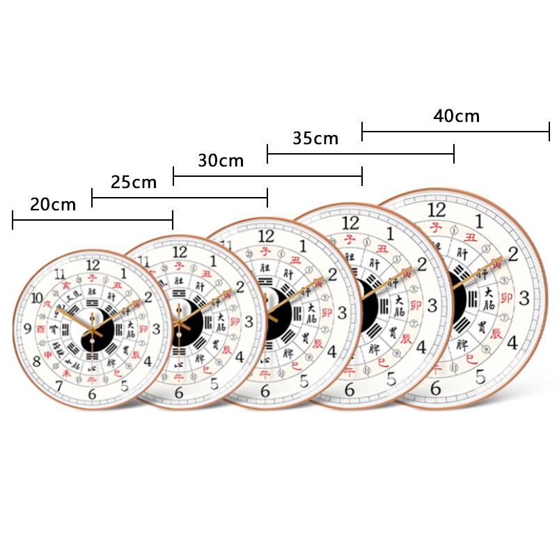 8-дюймовые 20 см Настенные часы Фэн-шуй Традиционное искусство китайской медицины Настенный декор Тайцзи Багуа Богатство и Удача Домашний декор