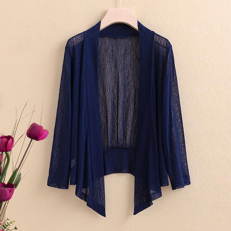 Женский легкий кардиган, блузка, женская шаль с длинным рукавом, пальто, куртка на шнуровке, прозрачная