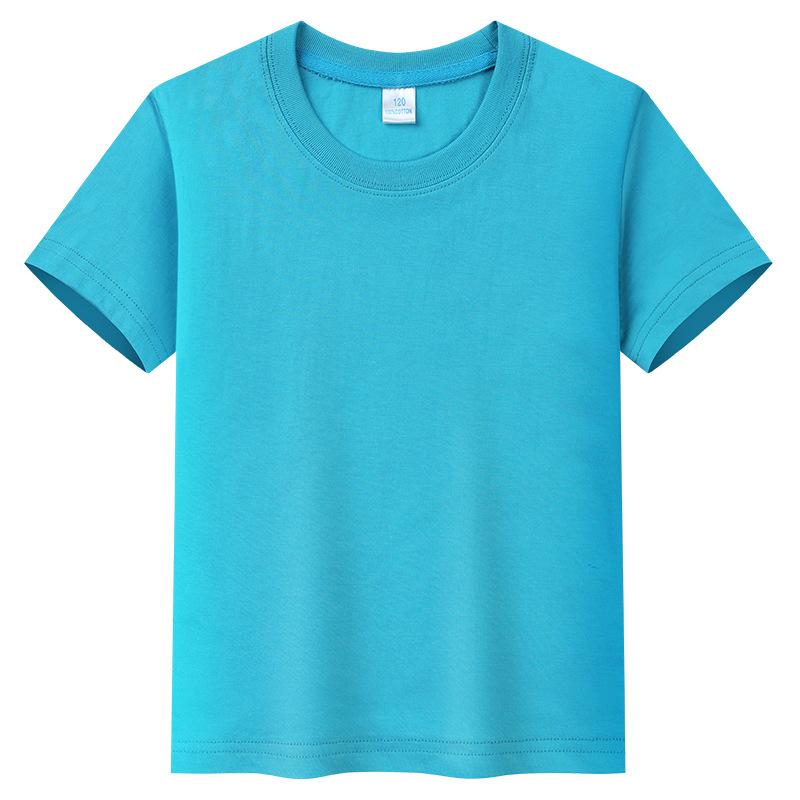 Детская футболка конфетного цвета с короткими рукавами, классная форма для детского сада, пустая, нарисованная вручную