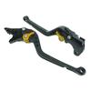S129 Black (Gold) Suzuki Brake Clutch Lever 6 Level Adjustment Long Fit V-Strom 250 GSX250R GSR250 GSX-S750 Etc