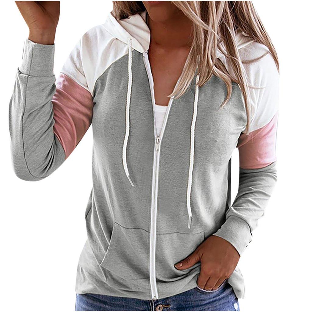 Женская толстовка с капюшоном на молнии с европейским и американским принтом осень/зима