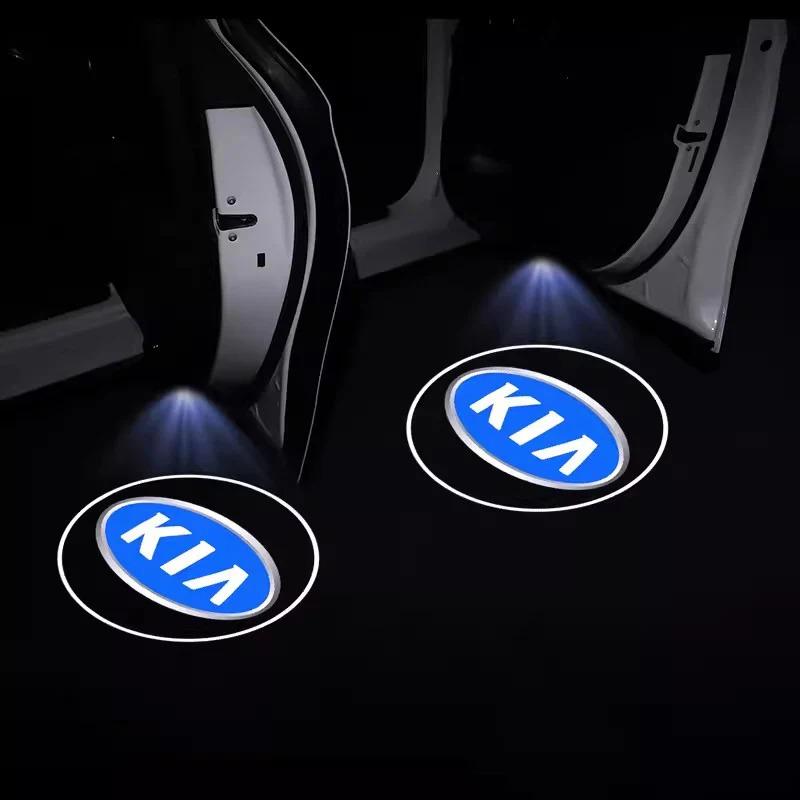BMAIIW1 2Pcs LED Car Door Projector Logo High Definition Welcome Light For KIA K5 K9 Sorento Ceed Sportage Carnival Stinger Forte Niro