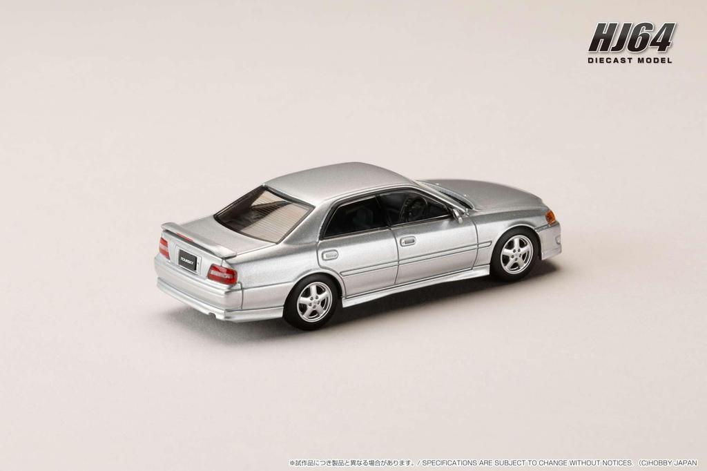 Hobby Japan HJ64 Toyota Chaser Tourer V Ранняя версия Серебристый металлик Готовая модель HJ641072S 1/64 (JZX100) (1996)