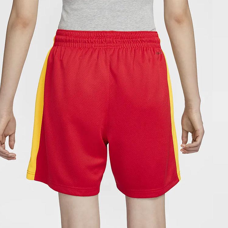 Nike Женская сборная Китая по баскетболу Логотип олимпийской серии Повседневные удобные стильные шорты на шнуровке средней посадки Женские шорты Кометно-красный FQ0465637
