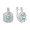 Серебряные серьги с натуральным топазом 5.867ct (2207177)
