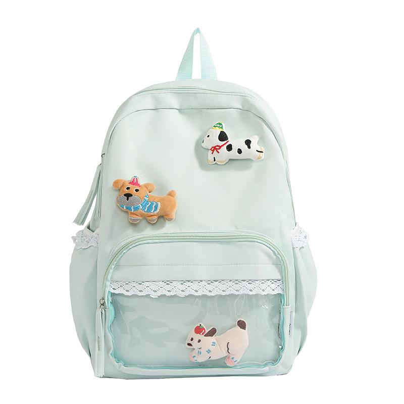 Schoolbag Japanese ins cute kitten print backpack junior high school college student schoolbag college wind backpack versatile backpack